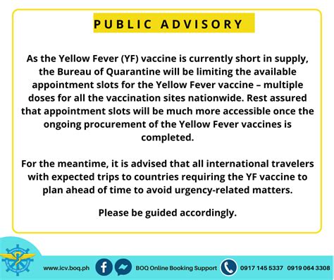Public Advisory: Appointment Slots .